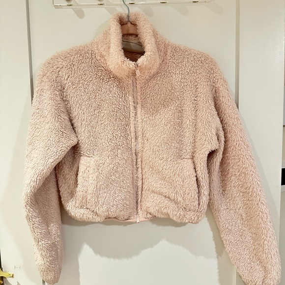 SUNDAY BEST fuzzy pink jacket, size 2xs (fits like XS) - Picture 1 of 6